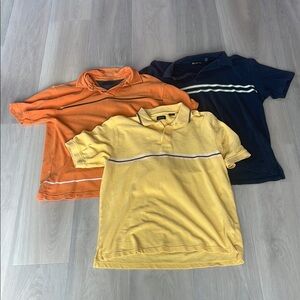 Colorful Vintage Polo Shirts with Collars and Short Sleeves